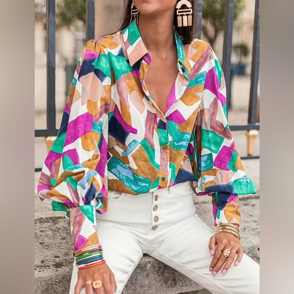 Jane Chic Designs Plus Size Sublimation Blouse
